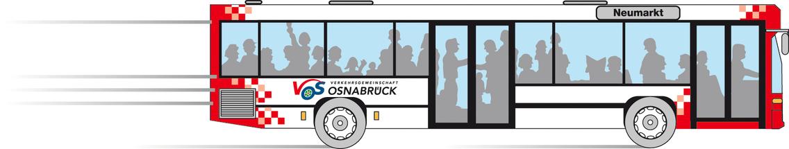 Model eines Bus der Verkehrsgemeinschaft Osnabrück (VOS)