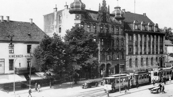 Neumarkt Osnabrück: Nahvekehr mit Straßenbahn im Jahr 1928