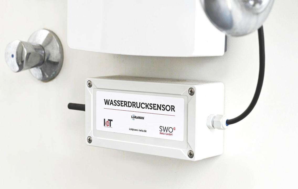 Wasserdruck-Sensor mit LoRaWAN-Übertragungseinheit