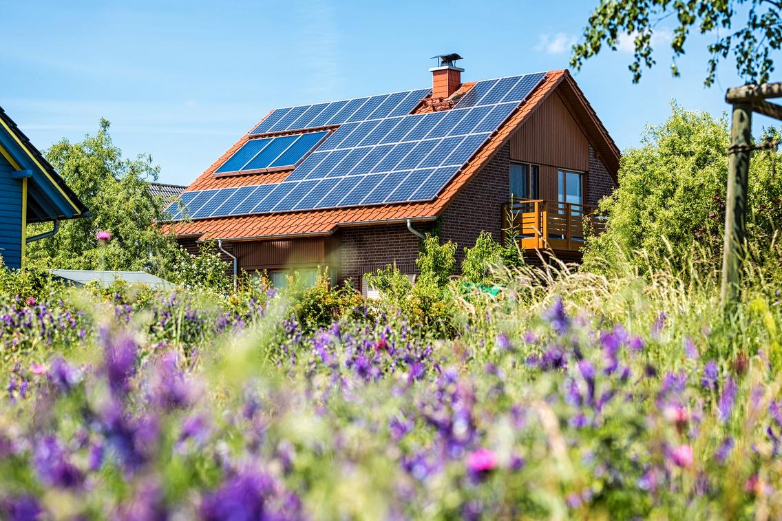 Fotovoltaikanlage auf Einfamilienhaus