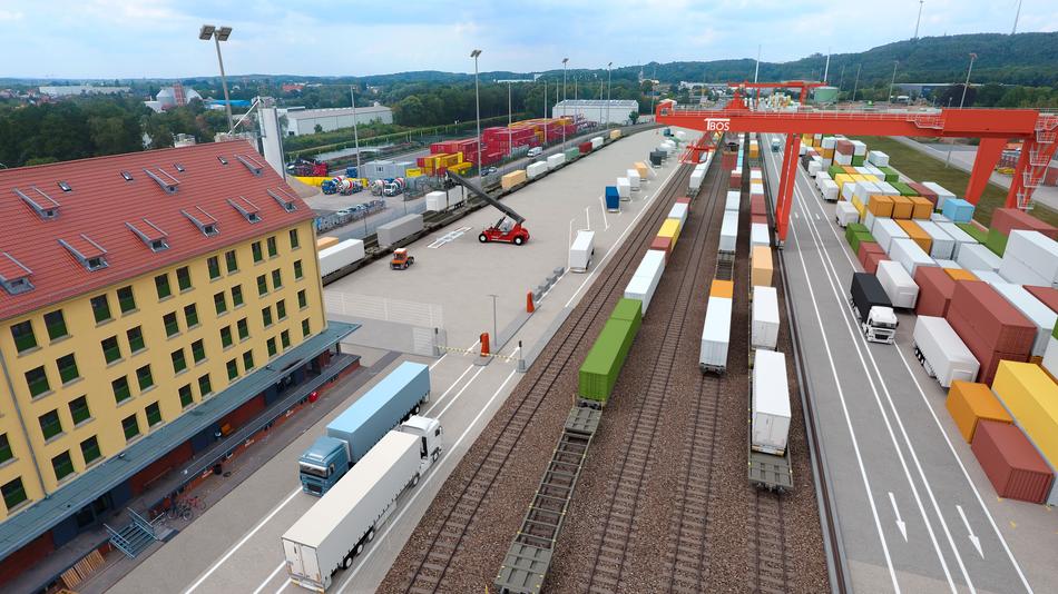 Grafik Containerterminal im Hafen Osnabrück
