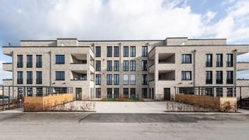 Wohnen an der Grüne Mitte im Landwehrviertel - Vorderansicht des Wohngebäudes © Bettina Meckel-Wolf - Meckel Foto Design