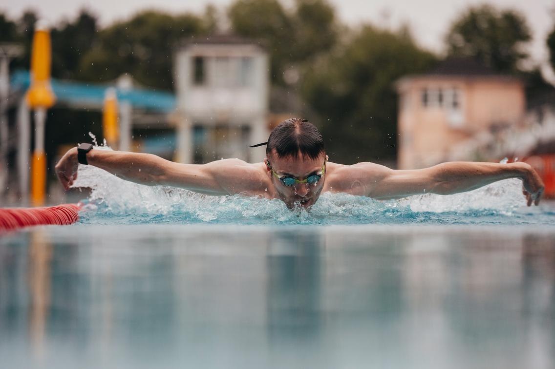 Schwimmer im Moskaubad