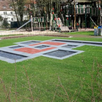 Neues Bodentrampoline im Dschungelpfad