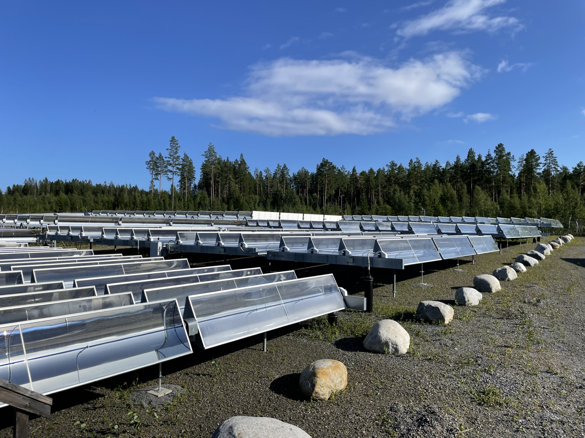 Solarthermiefeld in Schweden